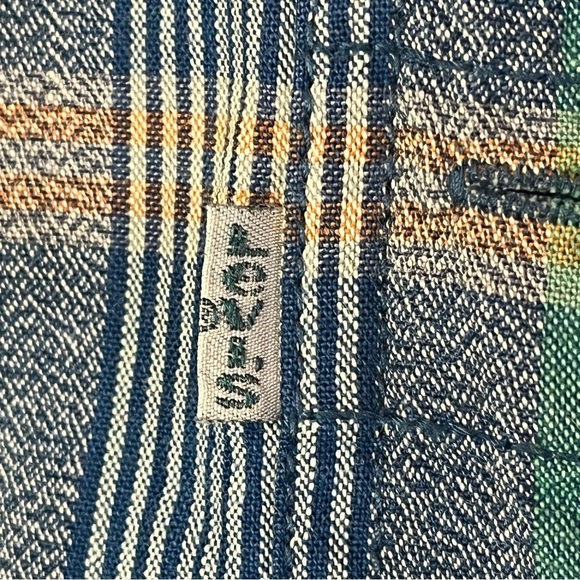 Vintage Mens Levis Plaid Button Down Shirt 90's Grunge - Picture 10 of 15